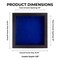 Rich Dark Brown Wood Shadow Box Frame with Acrylic Front - Royal Blue Suede Backing, 30 Sizes